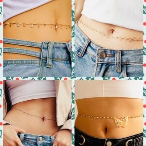 Simple Waist Chain, 4 Different Designs to Choose, Belly Chain